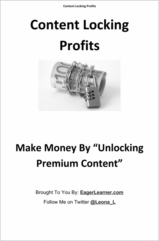 Product picture Content Locking Profits